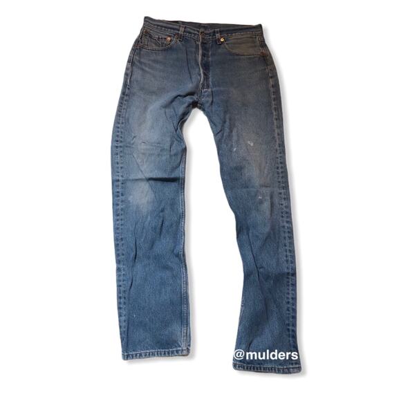 Vintage Levi's Mens 33x36 501 501xx Classic Fit Denim Blue Jeans Made in USA - Picture 1 of 9